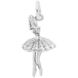 Image of Pointed Toes Ballet Dancer Style 451 Charm (Choose Metal) by Rembrandt