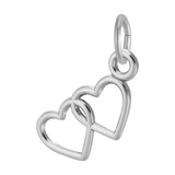 Image of Two Hearts Entwined Charm (Choose Metal) by Rembrandt
