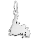 Image of New Foundland Map Charm (Choose Metal) by Rembrandt
