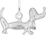 Image of Dachshund Dog Charm (Choose Metal) by Rembrandt