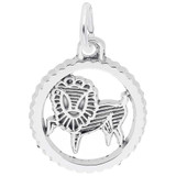 Image of Small Open Disc Leo Zodiac Charm (Choose Metal) by Rembrandt