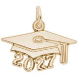 Image of Grad Cap 2027 Large Charm (Choose Metal) by Rembrandt