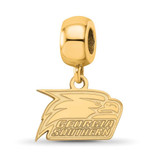 Image of Sterling Silver Gold-plated LogoArt Georgia Southern University Eagle Extra Small Dangle Bead Charm