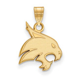 Image of Sterling Silver Gold-plated LogoArt Texas State University Bobcat Medium Pendant