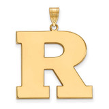 Image of 14k Yellow Gold LogoArt Rutgers University Letter R Extra Large Pendant