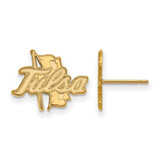 Image of 14k Yellow Gold LogoArt University of Tulsa Small Post Earrings