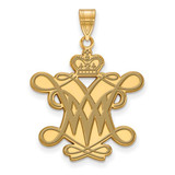 Image of Sterling Silver Gold-plated LogoArt College of William and Mary Extra Large Enameled Pendant