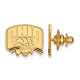 Image of Sterling Silver Gold-plated LogoArt Ohio University Lapel Pin