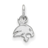 Image of 10k White Gold LogoArt Texas State University Bobcat Extra Small Pendant