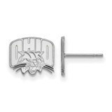 Image of 14k White Gold LogoArt Ohio University Extra Small Post Earrings