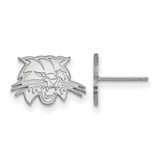 Image of 14k White Gold LogoArt Ohio University Bobcat Extra Small Post Earrings