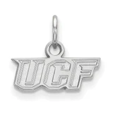 Image of Sterling Silver Rhodium-plated LogoArt University of Central Florida U-C-F Extra Small Pendant
