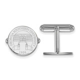 Image of Sterling Silver Rhodium-plated LogoArt Georgia Southern University Crest Cuff Links