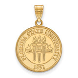 Image of 14k Yellow Gold LogoArt Florida State University Large Crest Pendant
