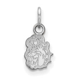 Image of Sterling Silver Rhodium-plated LogoArt James Madison University Duke Dog Extra Small Pendant