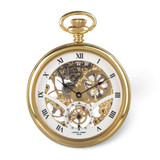 Image of Charles Hubert IP-plated Stainless Steel Open Face Pocket Watch
