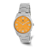 Image of Charles Hubert Stainless Steel Orange Dial Watch