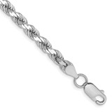 Image of 10k White Gold 4.5mm Diamond-Cut Rope Chain 10K035W-9