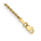 Image of 10k Yellow Gold 2mm Regular Rope Chain Anklet 10K014S-10
