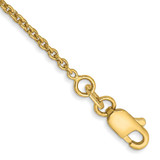 Image of 10k Yellow Gold 1.4mm Solid Polished Cable Chain Anklet 10PE328-9