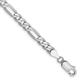 Image of 14k White Gold 4.5mm Flat Figaro Chain