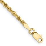 Image of 10k Yellow Gold 2.25mm Diamond-cut Rope Chain Anklet