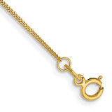 Image of 14K Yellow Gold 10 inch .9mm Curb with Spring Ring Clasp Anklet