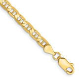 Image of 14K Yellow Gold 10 inch 3.75mm Concave Anchor with Lobster Clasp Chain