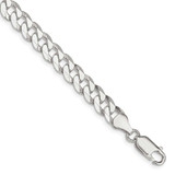 Image of Sterling Silver 7mm Beveled Curb Chain QFB180-10