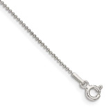 Image of Sterling Silver 1mm Beaded Chain Anklet QK25-10