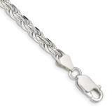 Image of Sterling Silver 4.25mm Diamond-cut Rope Chain QDC090-10