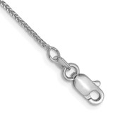 Image of 14K White Gold .8mm Diamond-cut Quadra Wheat Chain Anklet