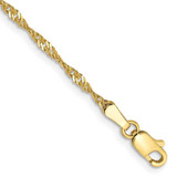 Image of 10k Yellow Gold 1.7mm Singapore Chain 10KPE10-8