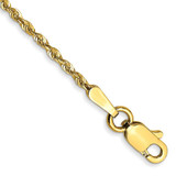 Image of 10k Yellow Gold 1.5mm Extra-Light Diamond-cut Rope Chain 10EX012-7