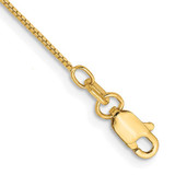Image of 14K Yellow Gold 7 inch .7mm Box with Lobster Clasp Bracelet