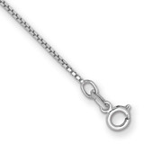 Image of 14K White Gold 7 inch .9mm Box with Spring Ring Clasp Bracelet