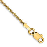 Image of 14K Yellow Gold 6 inch 1.5mm Extra Light Diamond-cut Rope with Lobster Clasp Chain