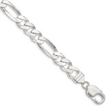 Image of Sterling Silver 9mm Figaro Chain QFG250-8
