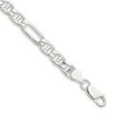 Image of Sterling Silver 6.5mm Figaro Anchor Chain QAF180-7