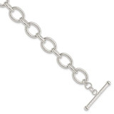 Image of Sterling Silver Polished Fancy Link Bracelet QG3892-7.5