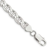 Image of Sterling Silver 7.4mm Flat Cuban Anchor Chain QFAN200-8