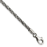 Image of Sterling Silver Antiqued Polished Rope Bracelet QG5722-8