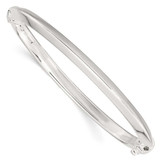 Image of Sterling Silver Polished Hinged Bangle Bracelet QB1416