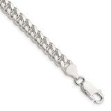 Image of Sterling Silver 6mm Domed w/ Side Diamond-cut Curb Chain QRC180-8