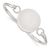 Image of Sterling Silver Bangle Bracelet w/Round ID Plate Bracelet QB413