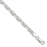 Image of Sterling Silver Polished and Diamond-cut 5.75mm Marine Link Chain QMA150-8