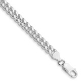 Image of Sterling Silver Rhodium-plated 6mm Domed w/ Side Diamond-cut Curb Chain QRC180R-8