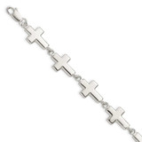 Image of Sterling Silver Crosses Bracelet