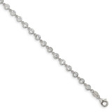 Image of Sterling Silver W/ 1 in ext. CZ Bracelet