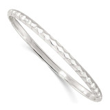 Image of Sterling Silver Textured 4mm Slip-on Bangle Bracelet